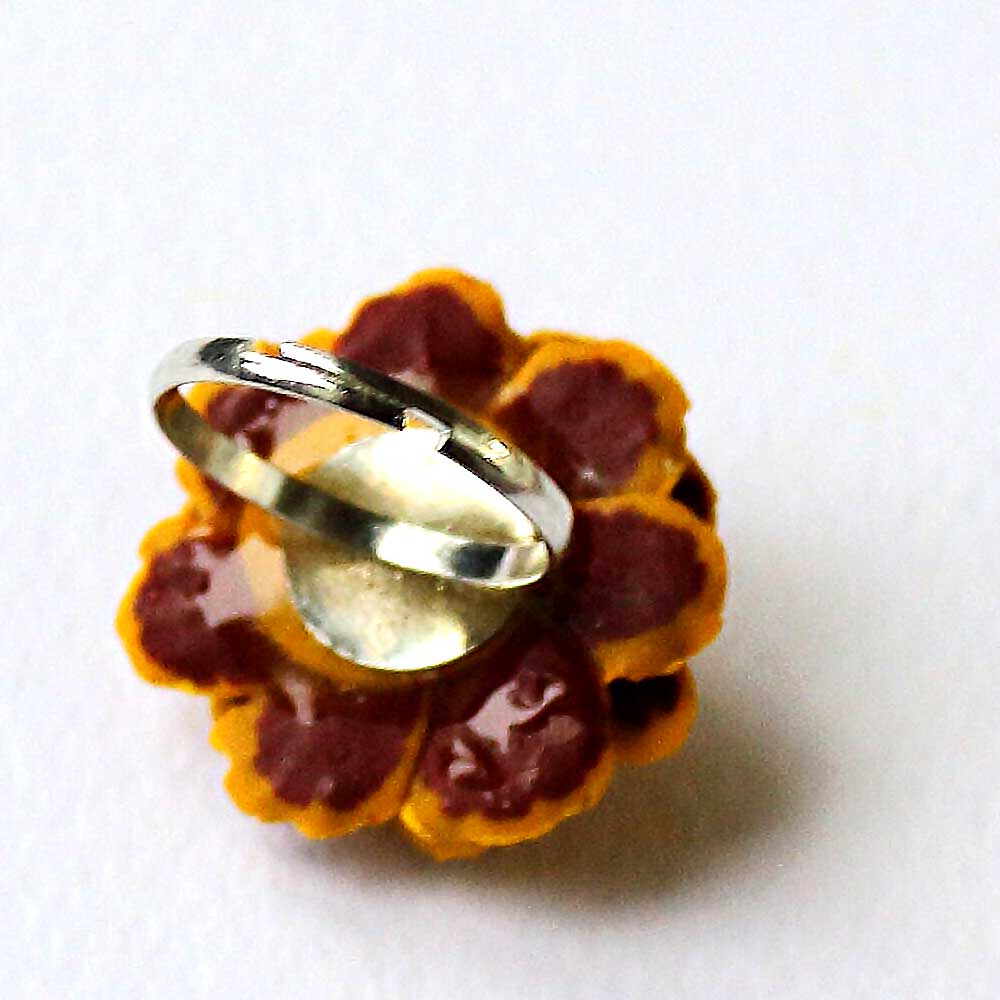 Fiery Beauty: Marigold Ring Polymer Clay.