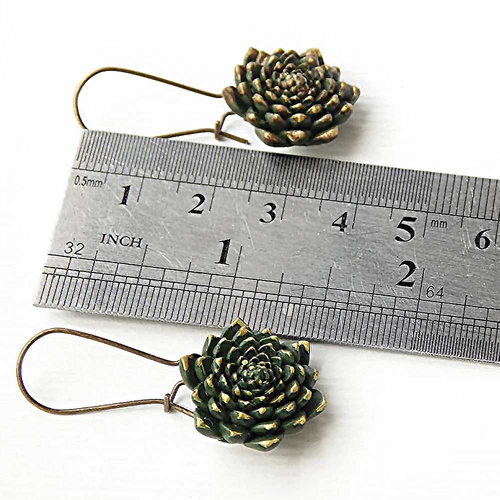 Eternal Beauty: Succulents Earrings Polymer Clay.