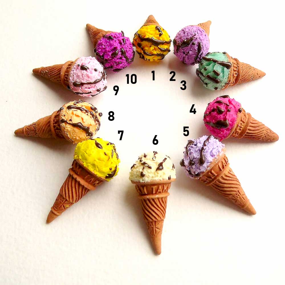 Sweet Charm: Ice Cream Earrings Polymer Clay.