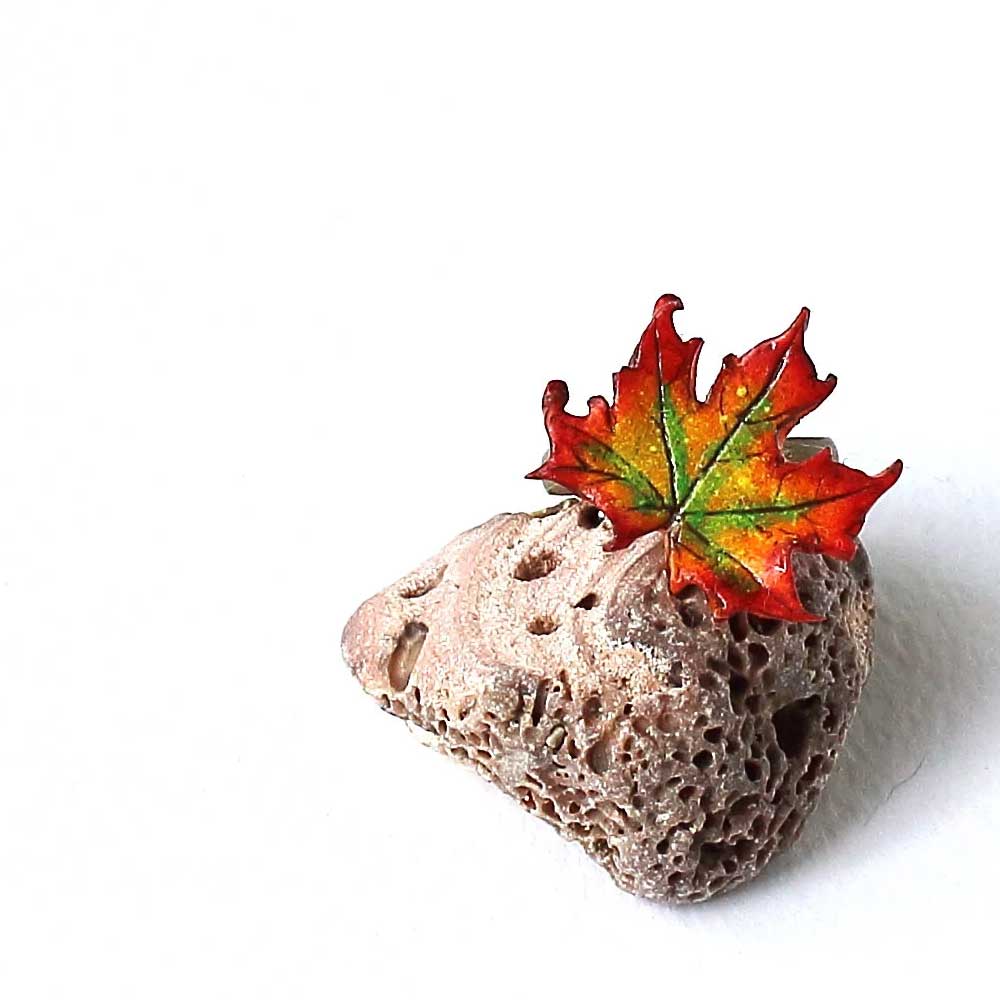 Autumn Blaze: Maple Leaf Ring Polymer Clay.