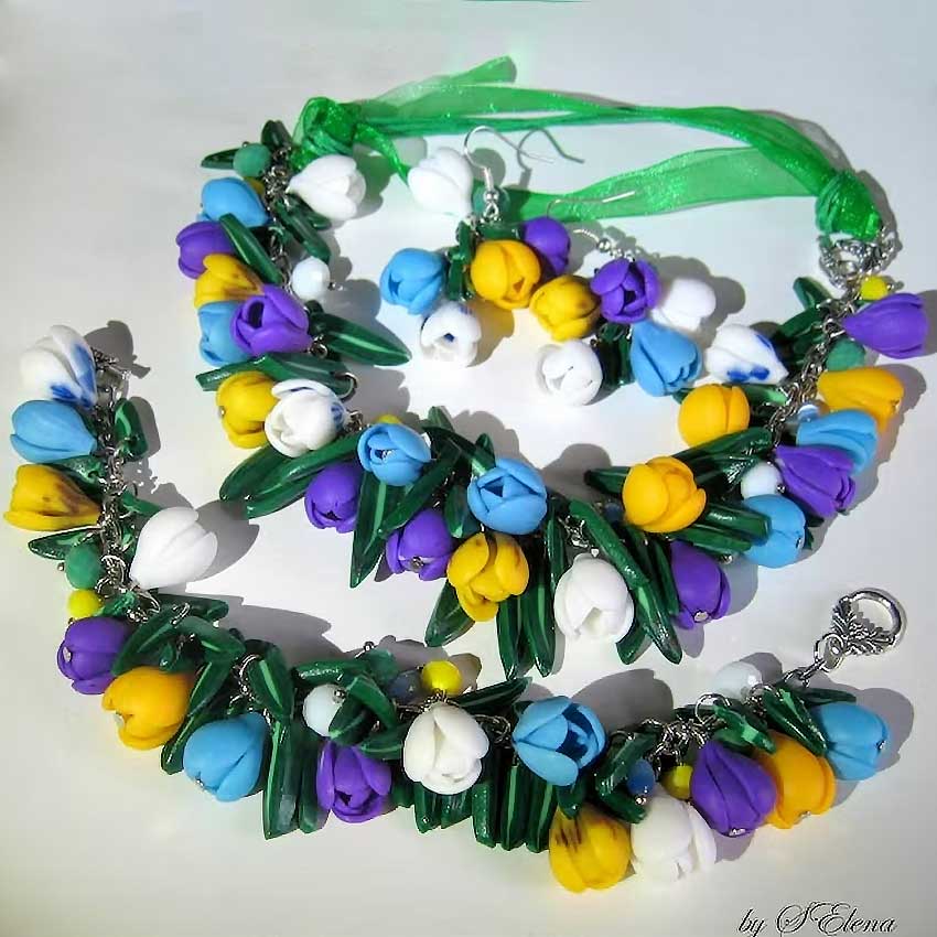 Floral symphony: Crocus Set Polymer Clay.