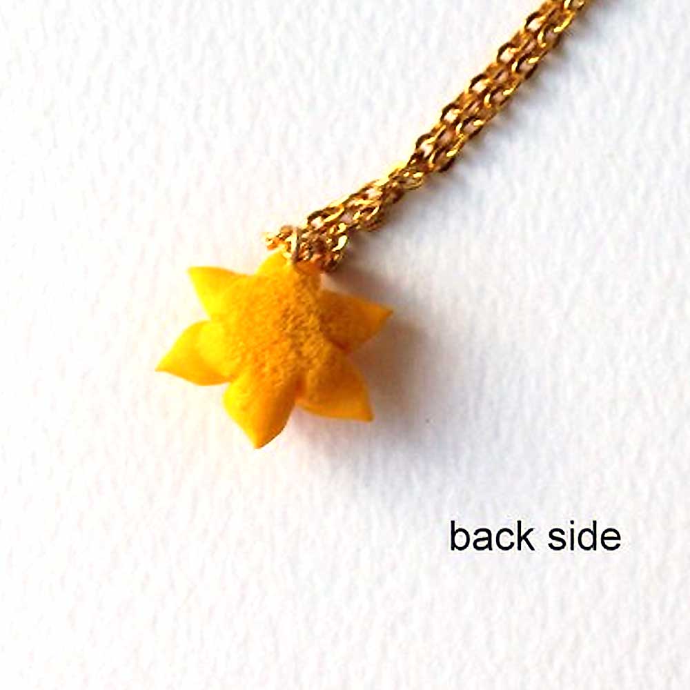 Spark of Magic: Daffodil Necklace Polymer Clay.