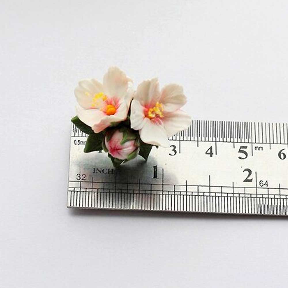 Fragrant Spring: Almond Blossom Ring Polymer Clay.