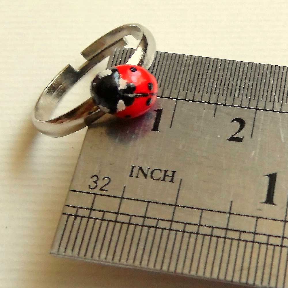 Little Darling: Ladybug Ring Polymer Clay.