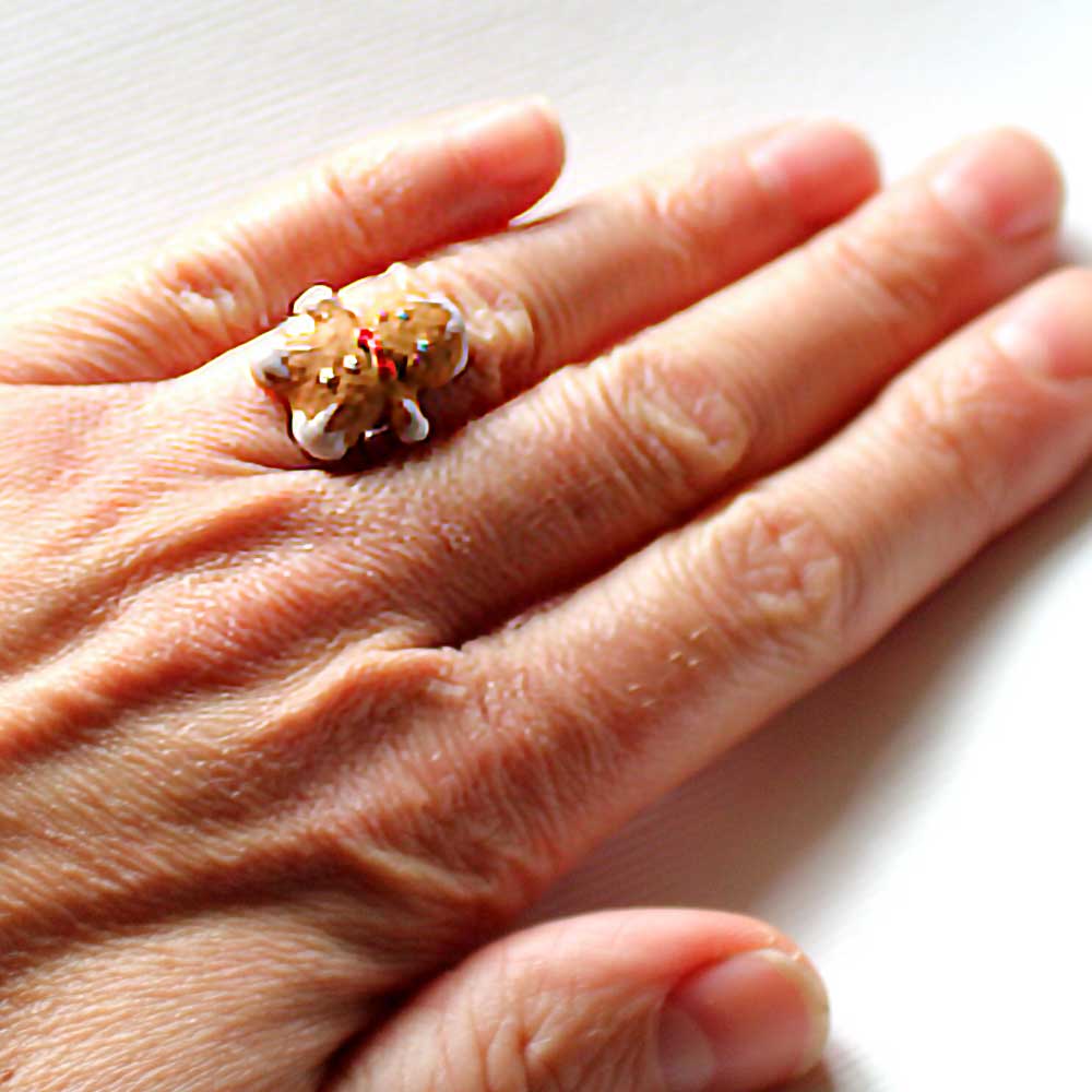 Sweet Buddy: Gingerbread Man Ring Polymer Clay.