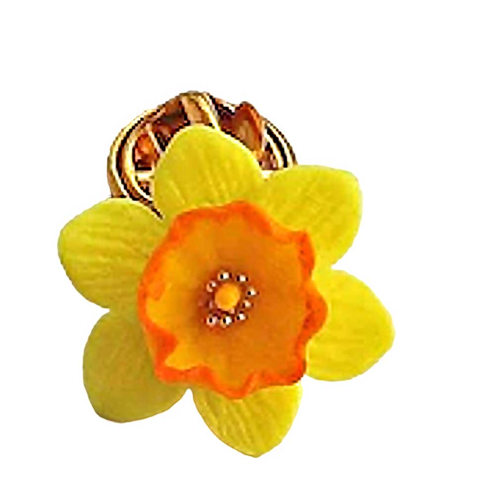 Spring's Promises: Daffodil Pin Polymer Clay.