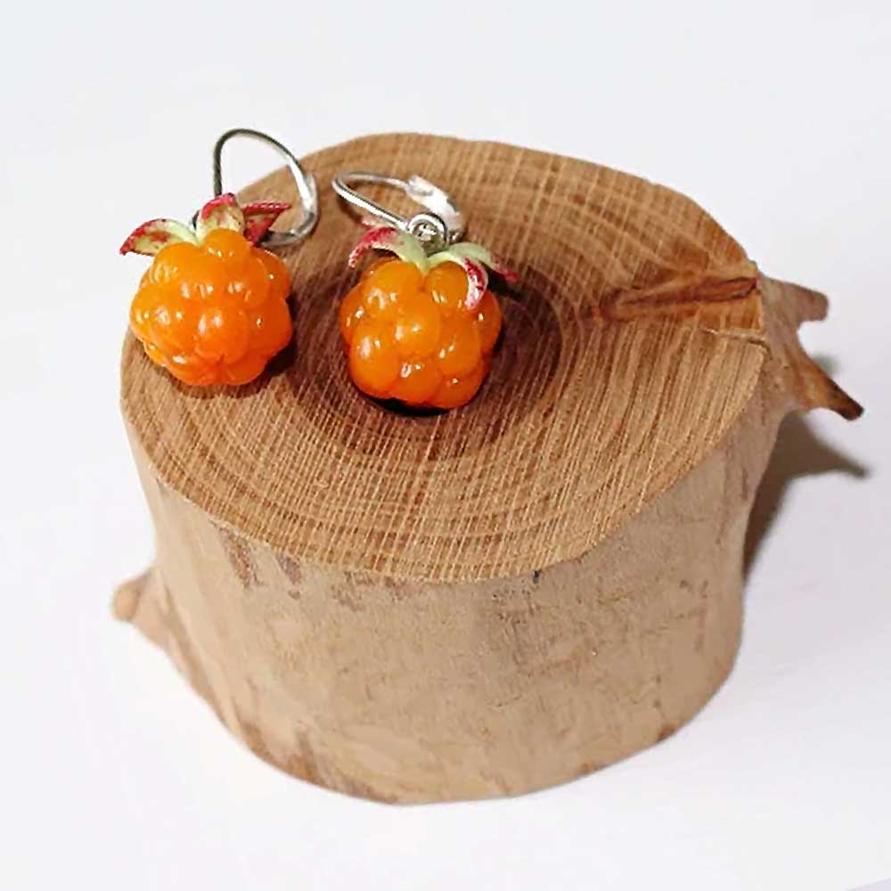 Northern Delight: Cloudberry Earrings Polymer Clay.