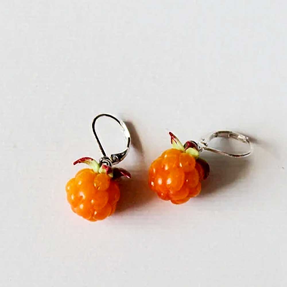 Northern Delight: Cloudberry Earrings Polymer Clay.