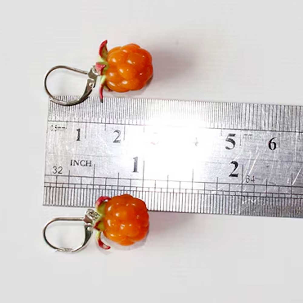 Northern Delight: Cloudberry Earrings Polymer Clay.