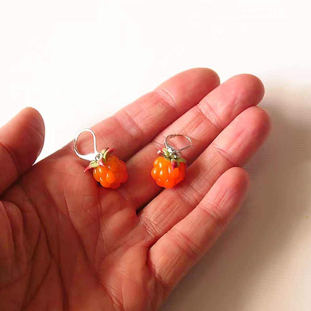 Northern Delight: Cloudberry Earrings Polymer Clay.