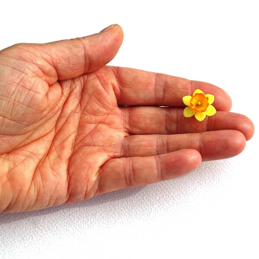 Spring's Promises: Daffodil Pin Polymer Clay.