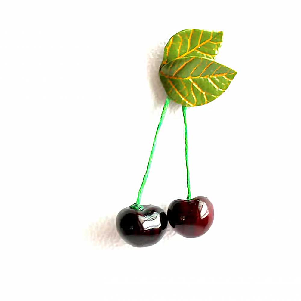 Bordeaux Passion: Cherry Pin Polymer clay.