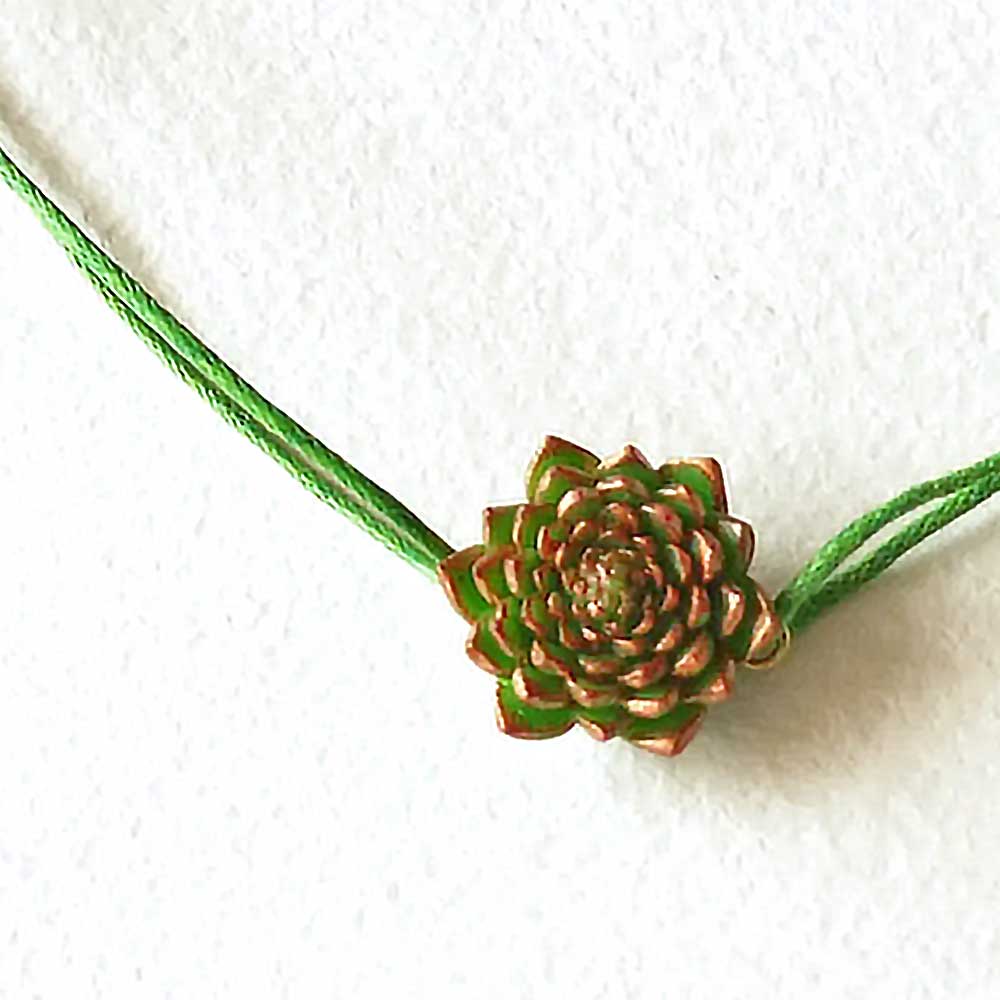 Live Rocks: Succulent Choker Polymer Clay.