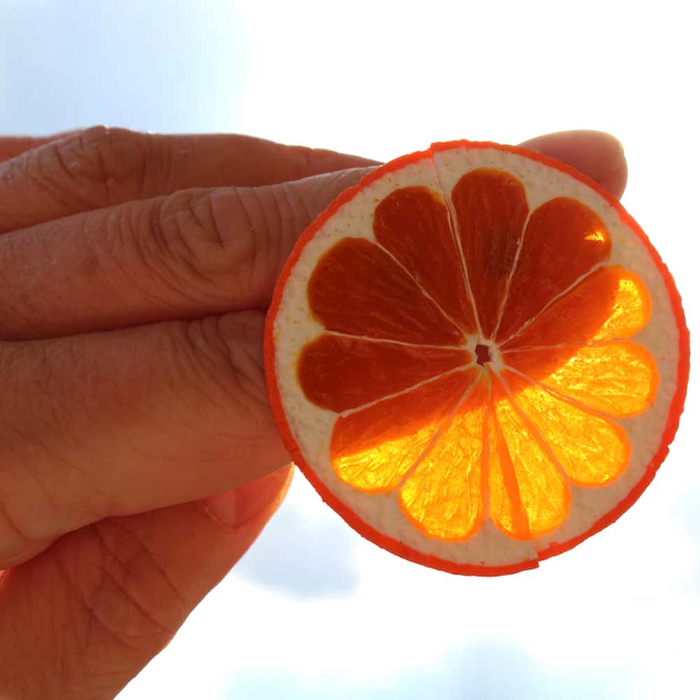 Juicy Duo: Orange Slice Earrings Polymer Clay.