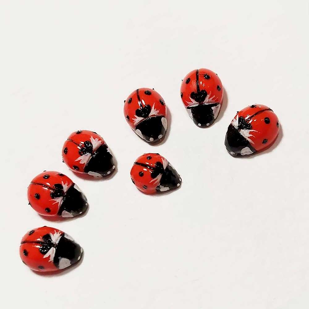 Happy Spot: Ladybug Brooch Polymer Clay.