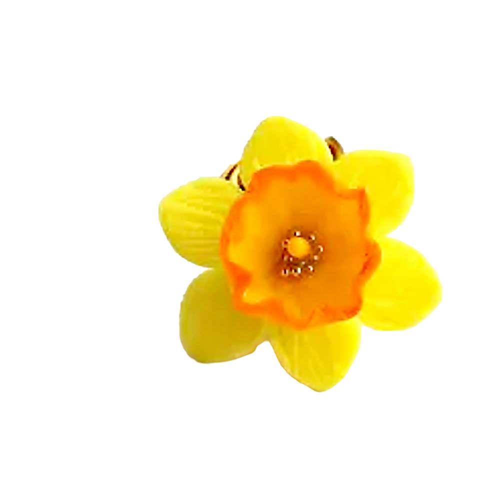 Spring's Promises: Daffodil Pin Polymer Clay.