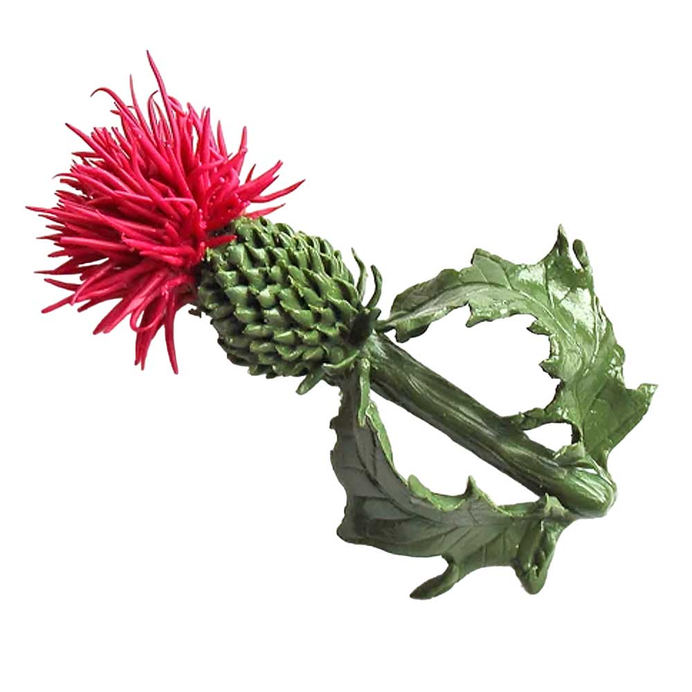 Spiky Beauty: Thistle Brooch Polymer Clay.