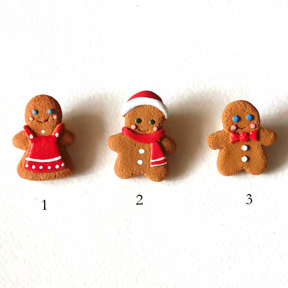 Festive Friend: Gingerbread Man Pin Polymer Clay.