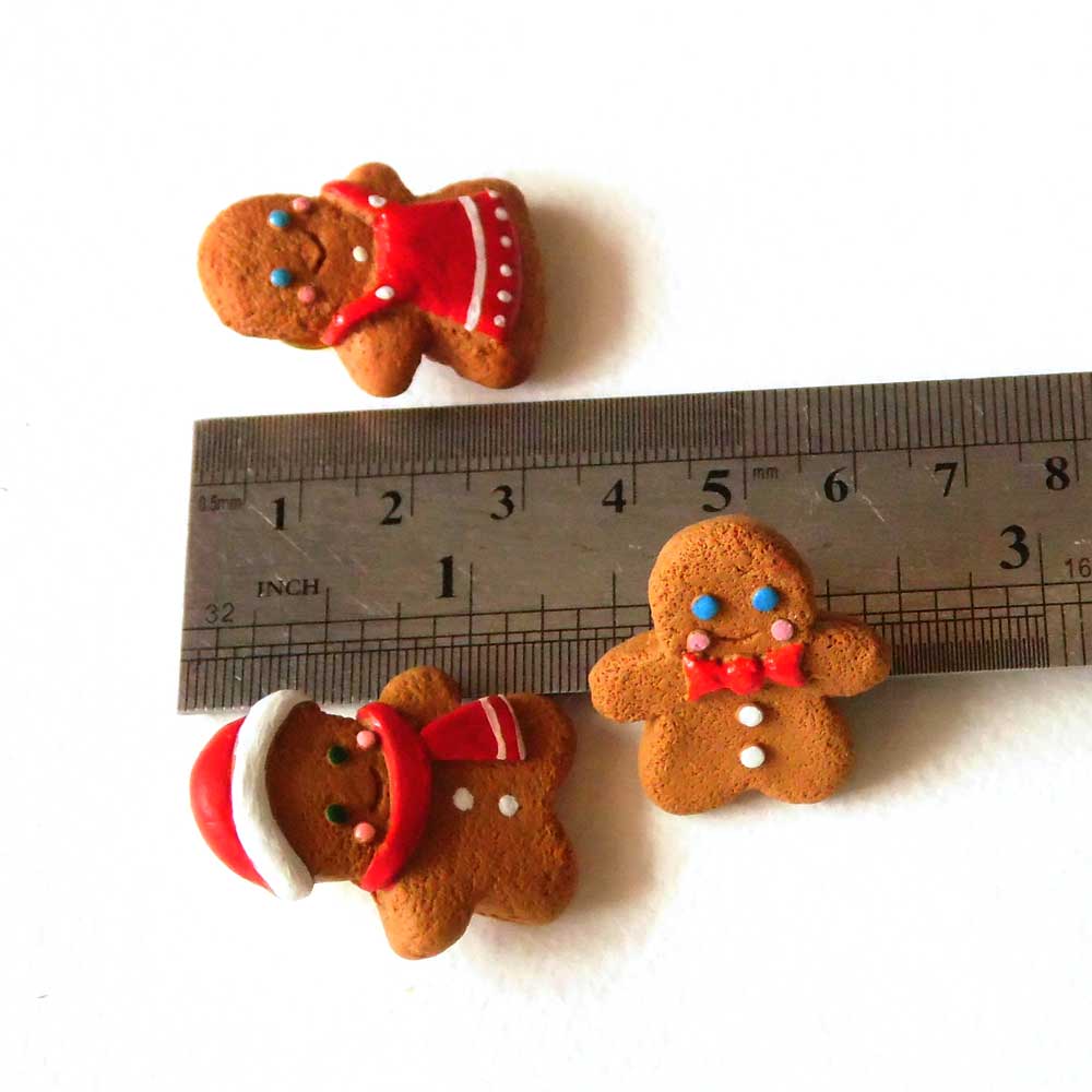 Festive Friend: Gingerbread Man Pin Polymer Clay.