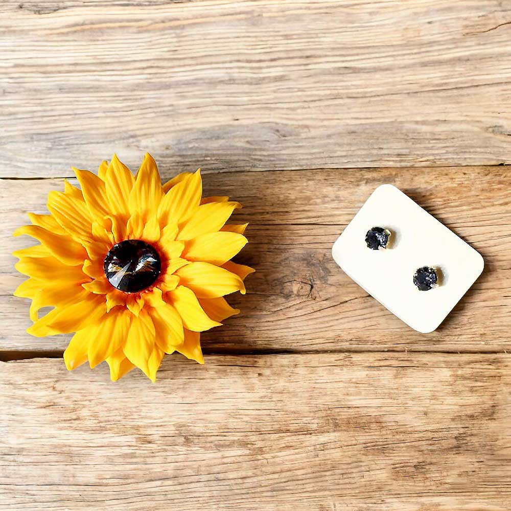 Dark Star: Sunflower Pendant & Brooch Polymer Clay.