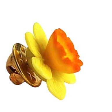 Spring's Promises: Daffodil Pin Polymer Clay.