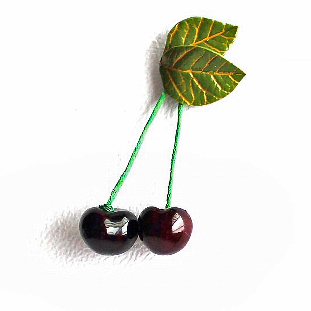 Bordeaux Passion: Cherry Pin Polymer clay.