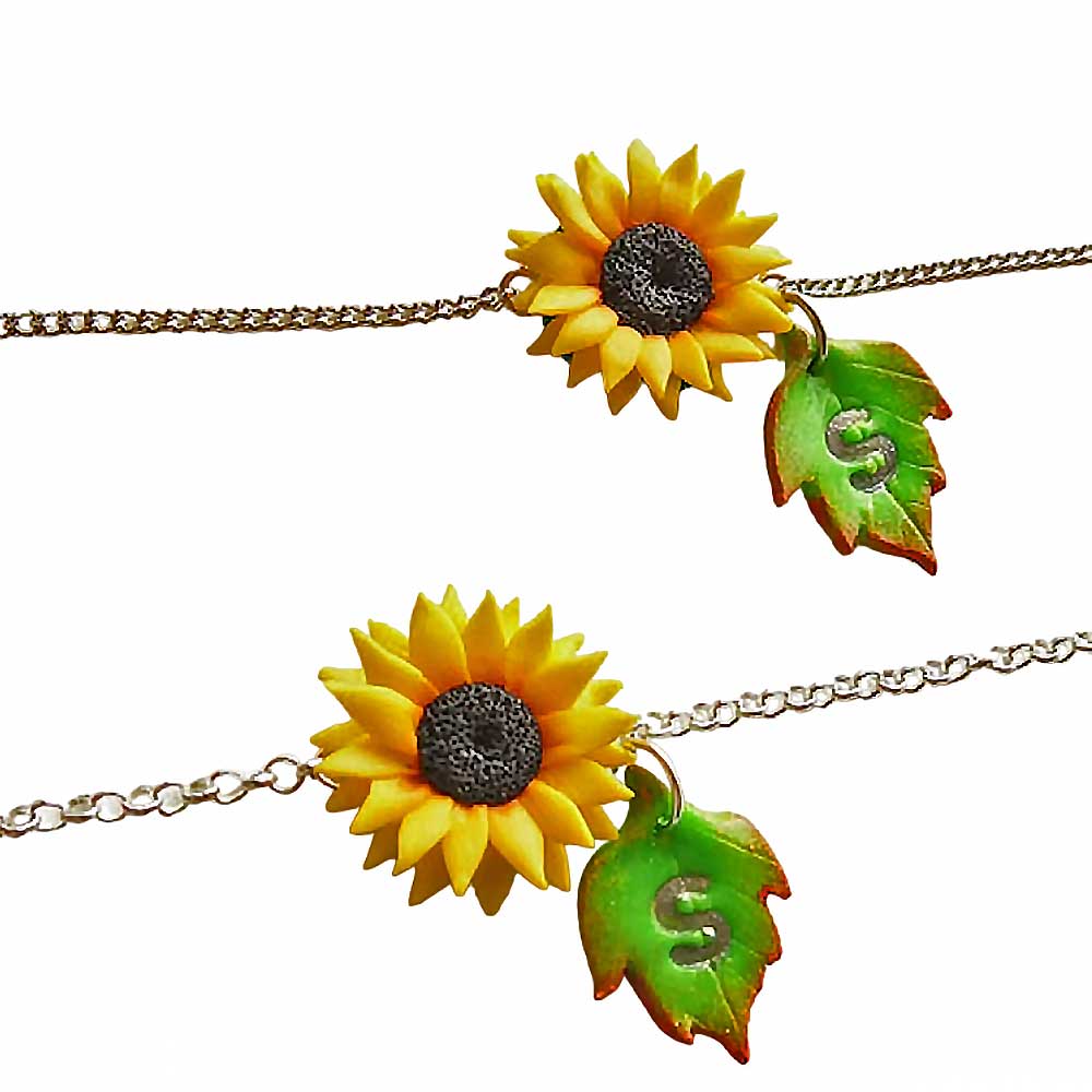 Sunny Dream: Sunflower Bracelet Polymer Clay.