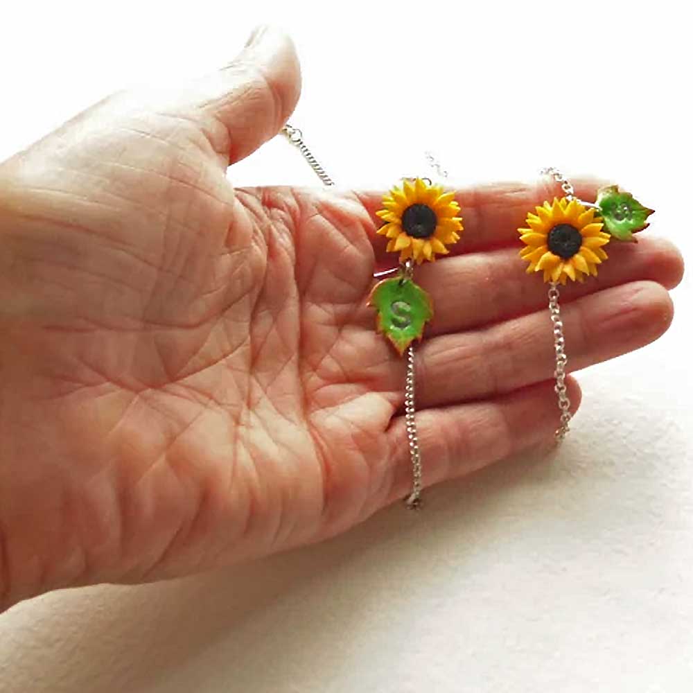 Sunny Dream: Sunflower Bracelet Polymer Clay.