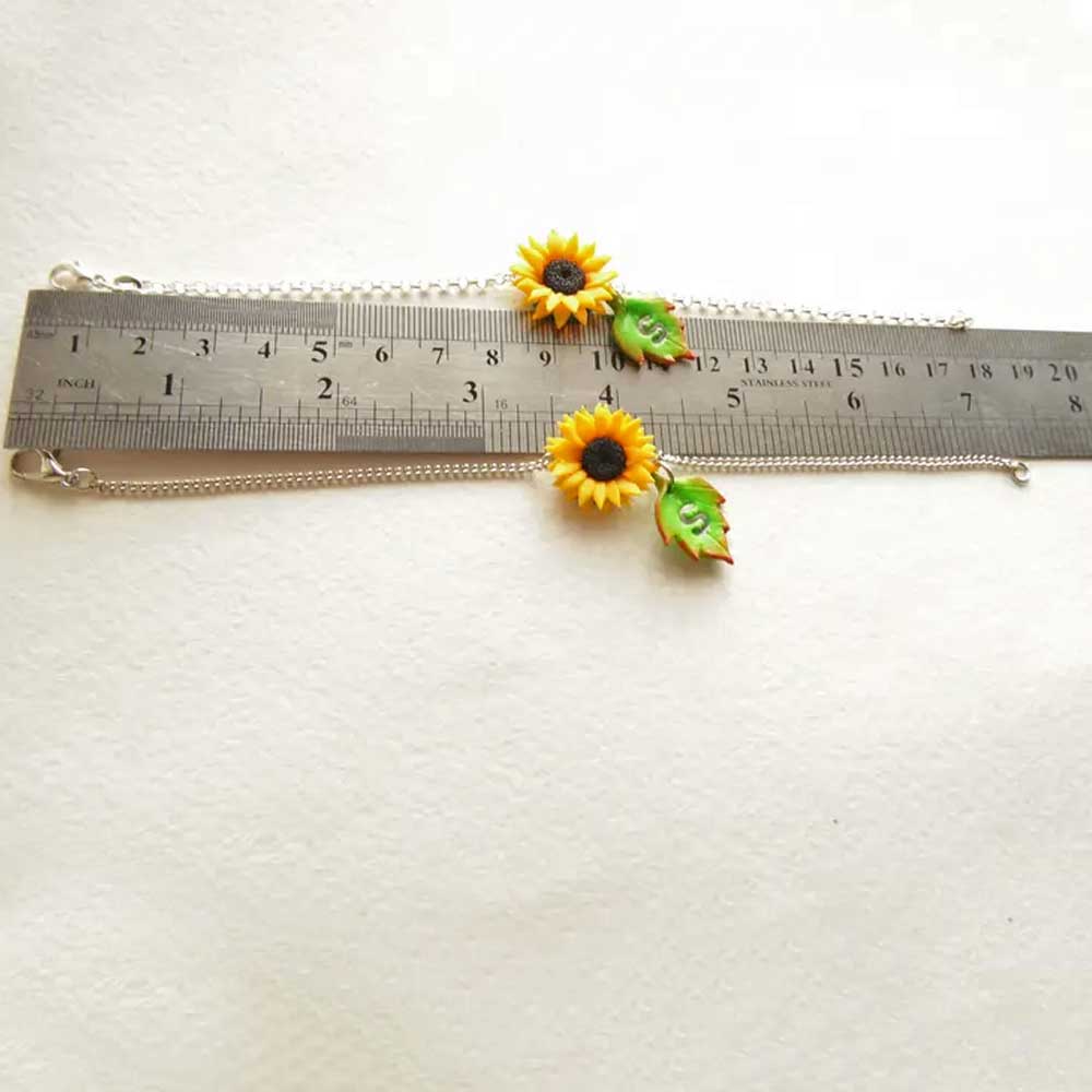 Sunny Dream: Sunflower Bracelet Polymer Clay.