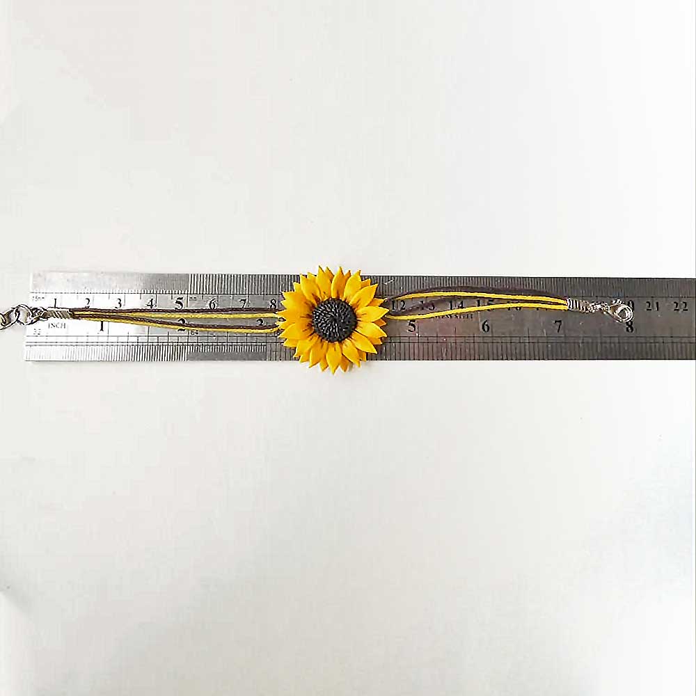 Gentle Touch: Sunflower Bracelet Polymer Clay.