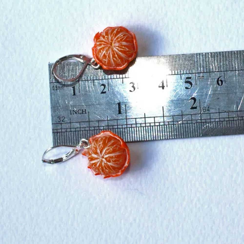 Citrus Cuties: Mandarin Earrings Polymer Clay.