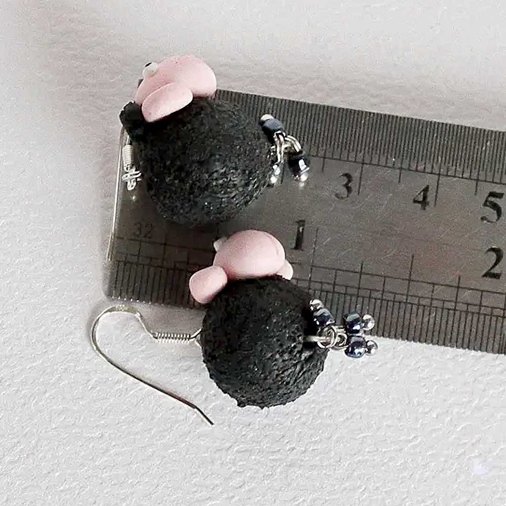 Fluffy Happiness: Sheep Earrings Polymer Clay.