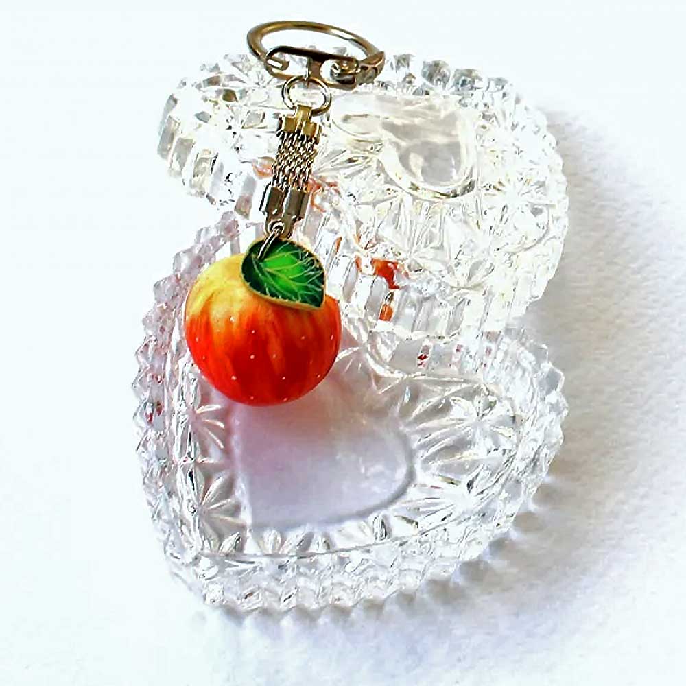 Juicy Seduction: Apple Keychain Polymer Clay.