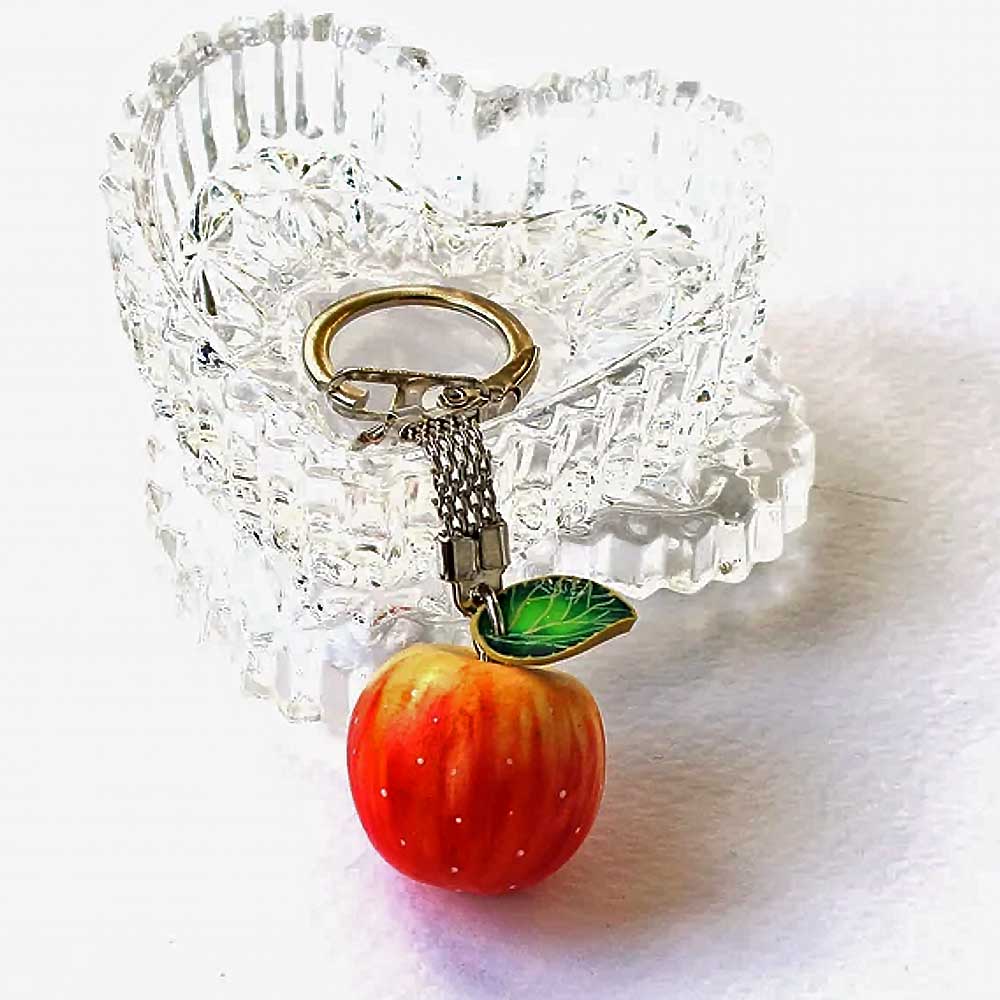 Juicy Seduction: Apple Keychain Polymer Clay.