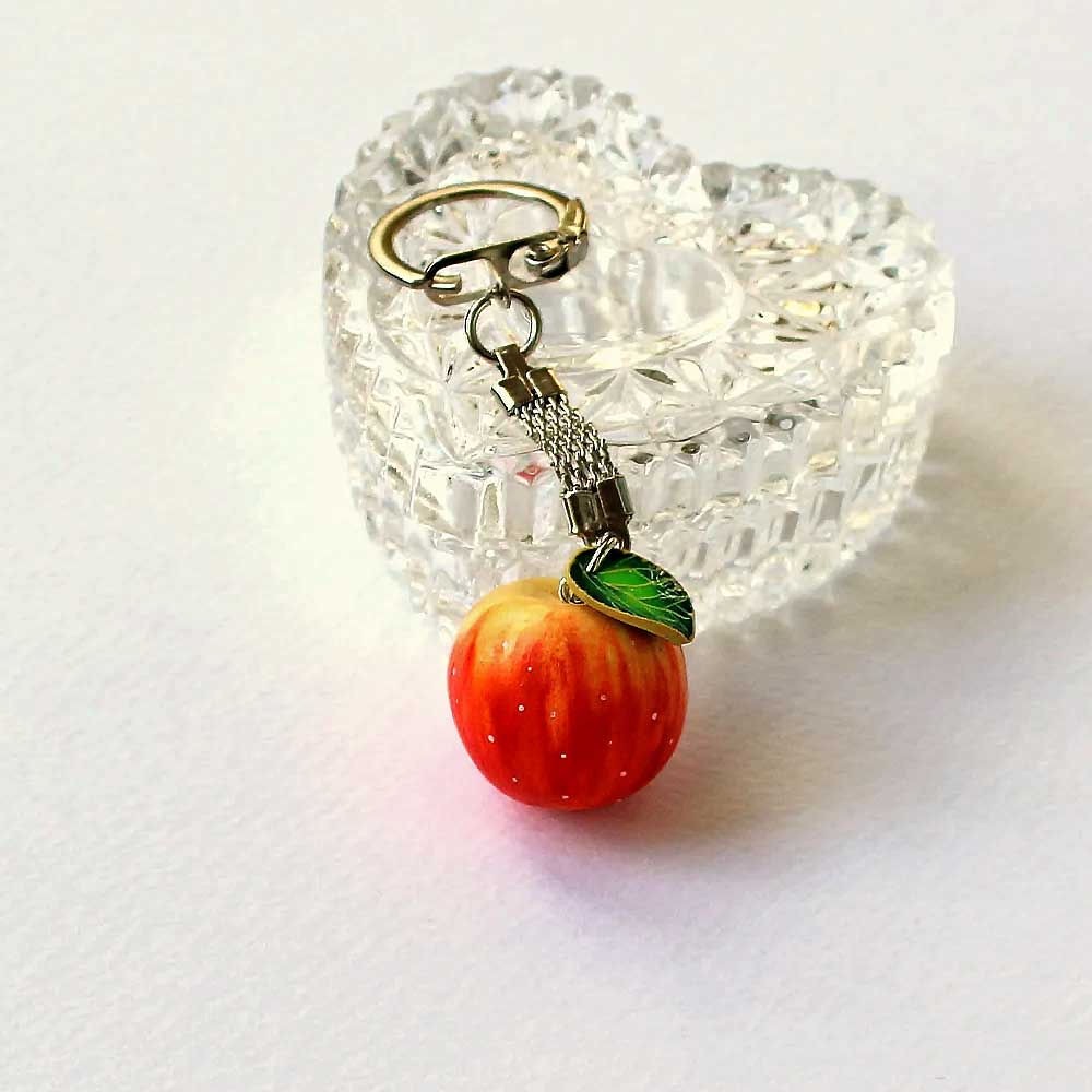 Juicy Seduction: Apple Keychain Polymer Clay.