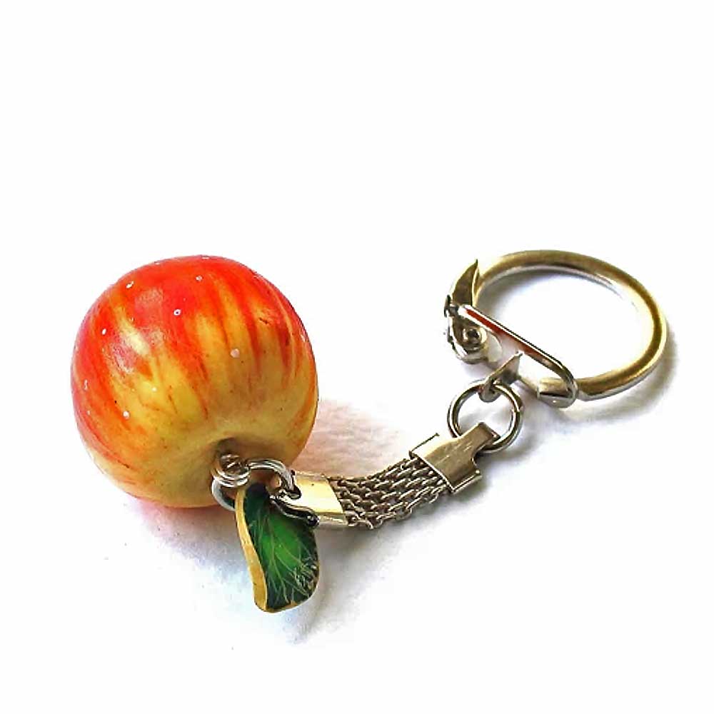 Juicy Seduction: Apple Keychain Polymer Clay.