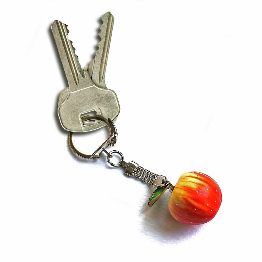 Juicy Seduction: Apple Keychain Polymer Clay.