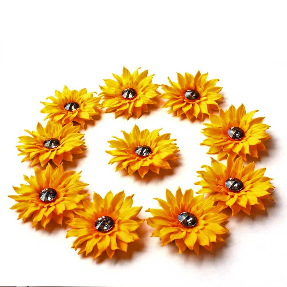 Dark Star: Sunflower Beads Polymer Clay.