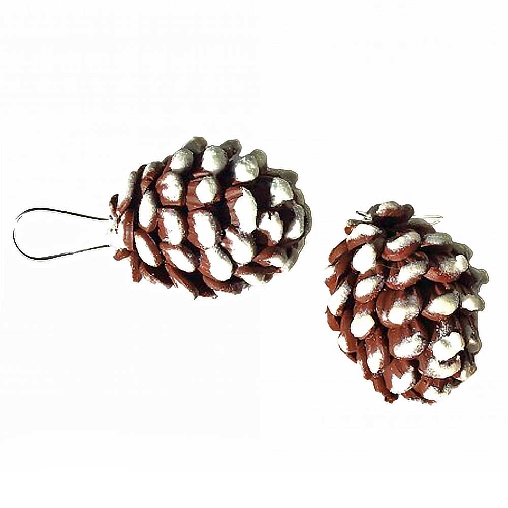 Winter Masterpiece: Pine Cones Beads Polymer Clay.