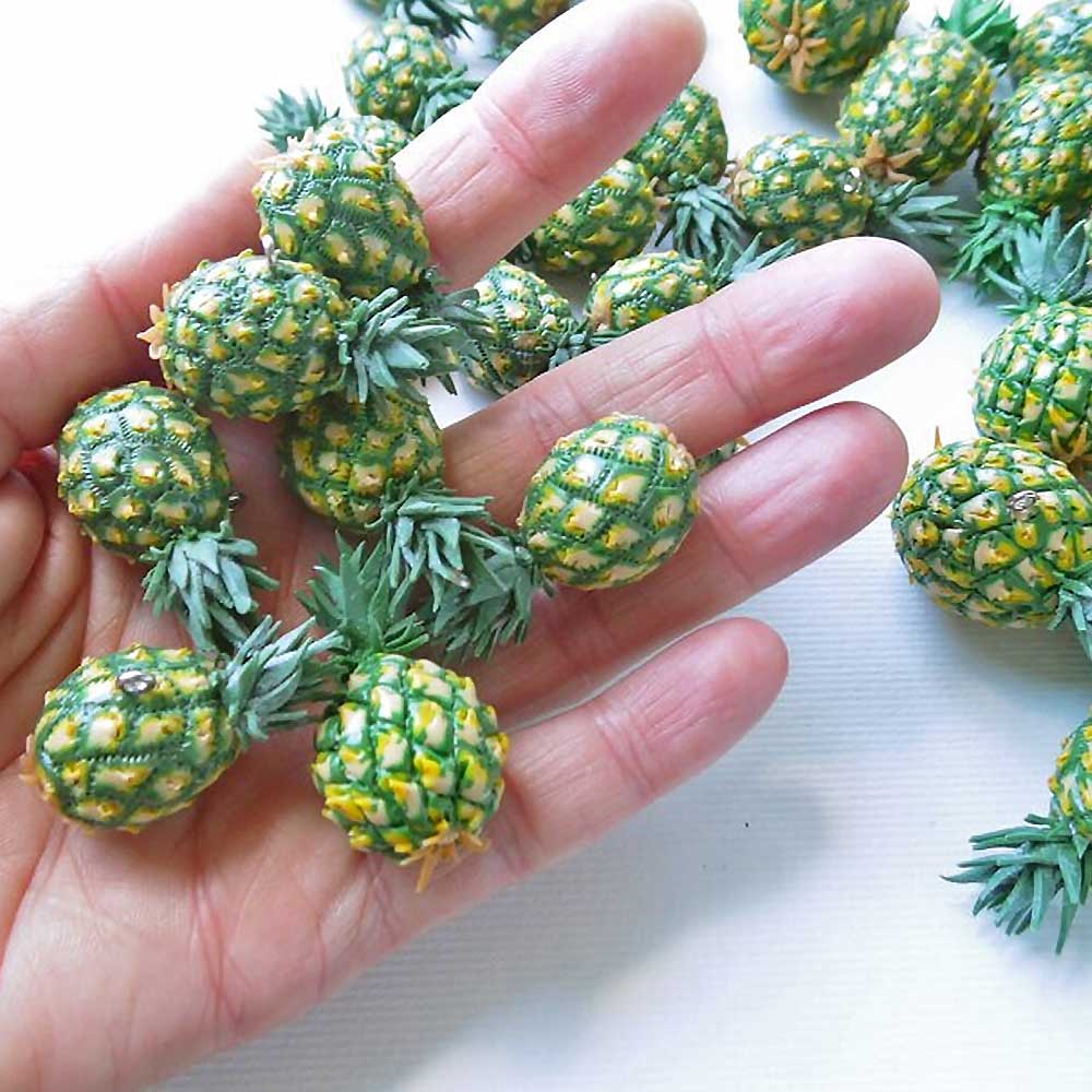 Tropical Boom: Pineapple Beads Polymer Clay.