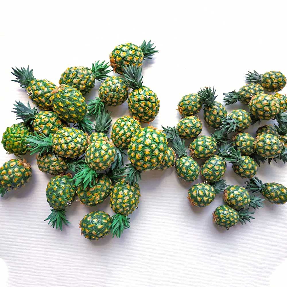 Tropical Boom: Pineapple Beads Polymer Clay.