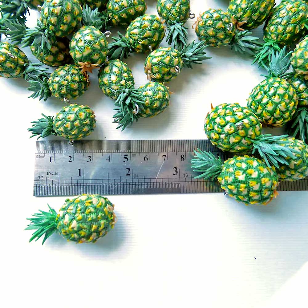 Tropical Boom: Pineapple Beads Polymer Clay.