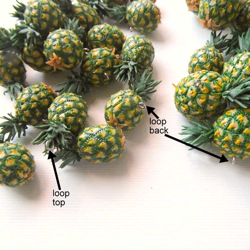 Tropical Boom: Pineapple Beads Polymer Clay.