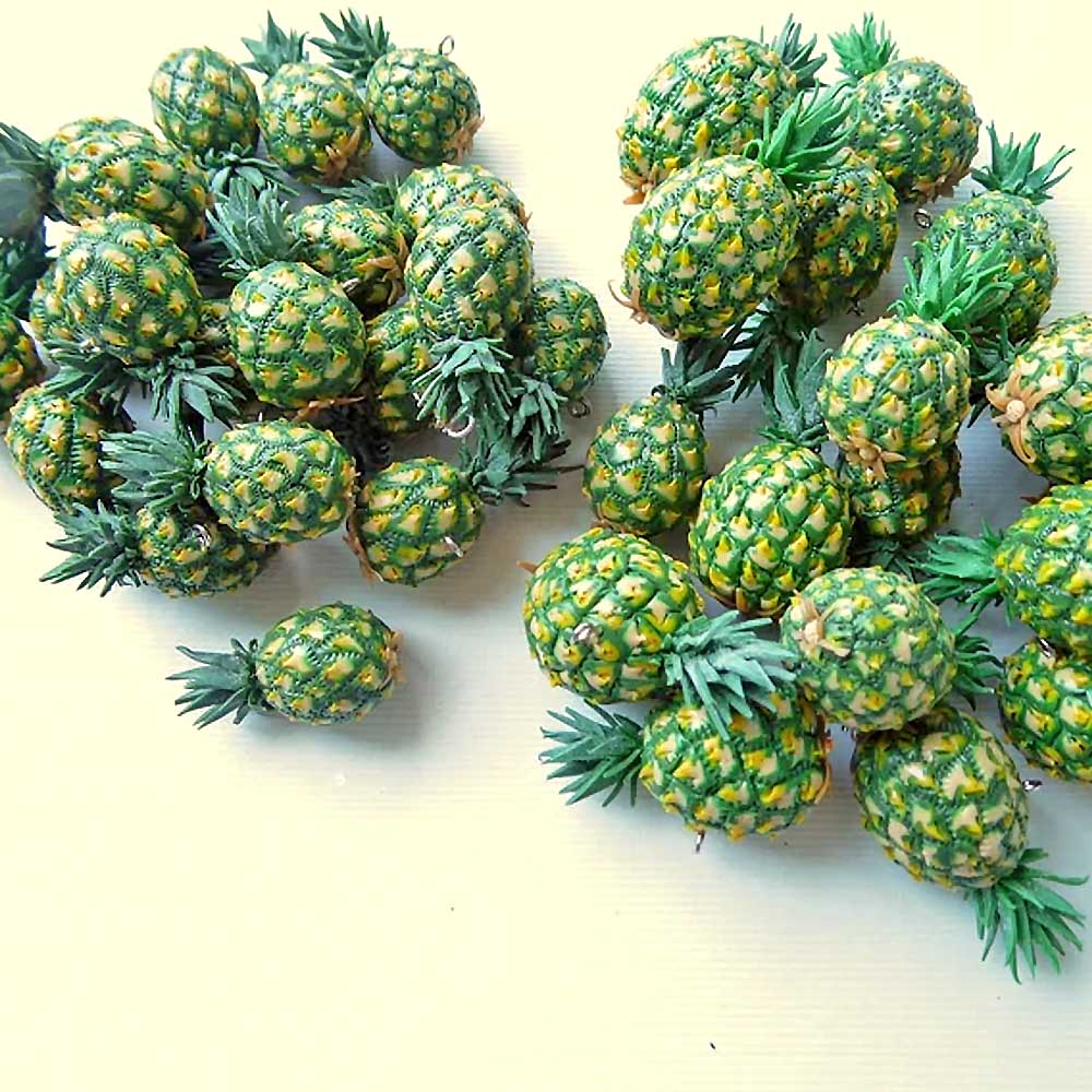 Tropical Boom: Pineapple Beads Polymer Clay.