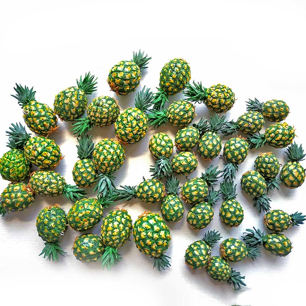 Tropical Boom: Pineapple Beads Polymer Clay.