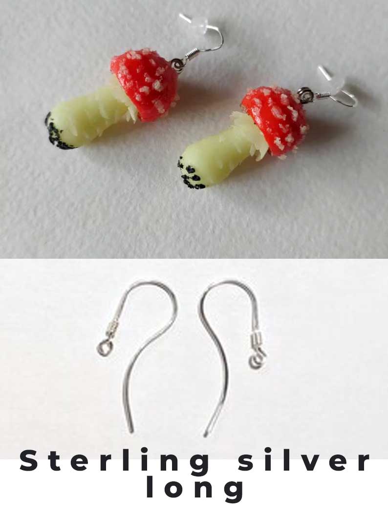 Amanita Fly Agaric Earrings Polymer Clay