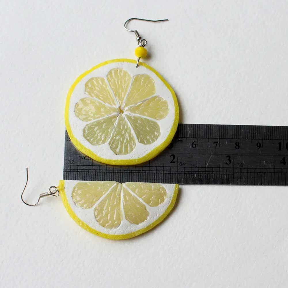 Sweet Sourness: Lemon Earrings Polymer Clay.