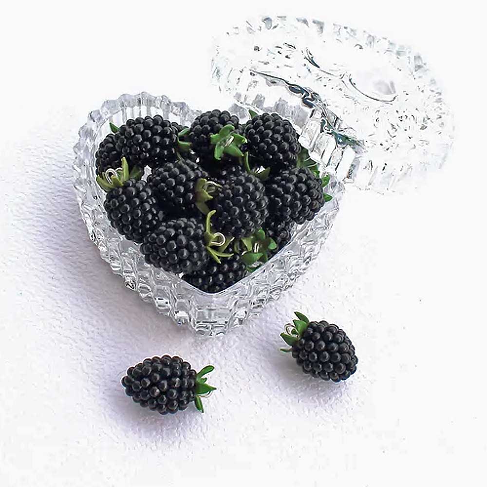 Berry Whimsy: Blackberry Beads Polymer Clay.