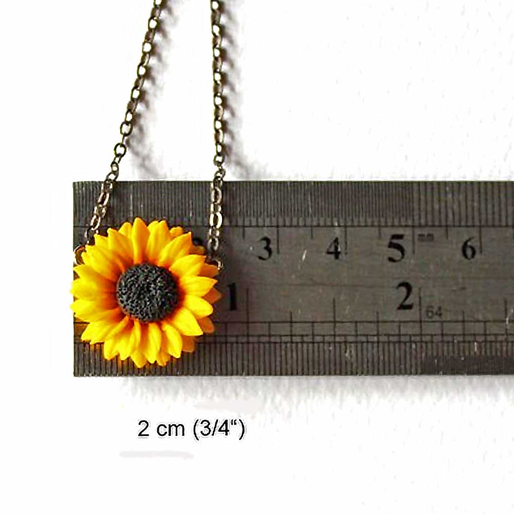 Floral Style: Sunflower Bead Polymer Clay.