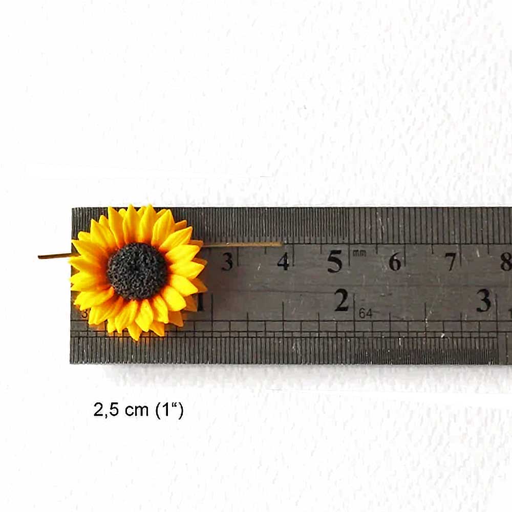 Floral Style: Sunflower Bead Polymer Clay.